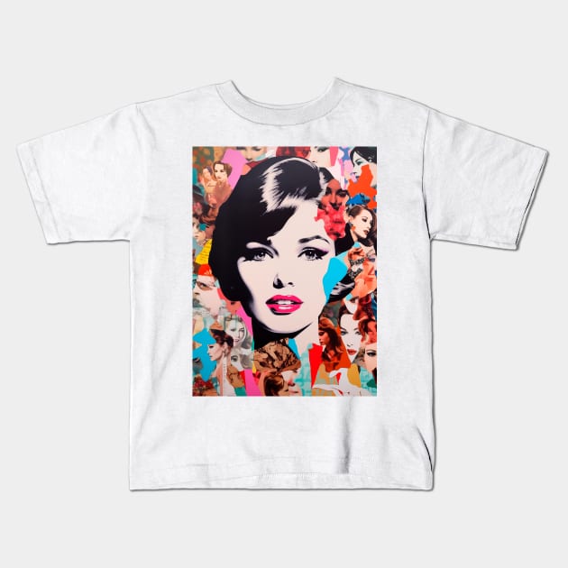 Woman pop style Kids T-Shirt by MrsDagger